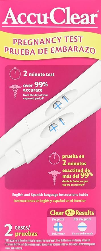 Prueba de embarazo Accu-Clear-2 recuentos