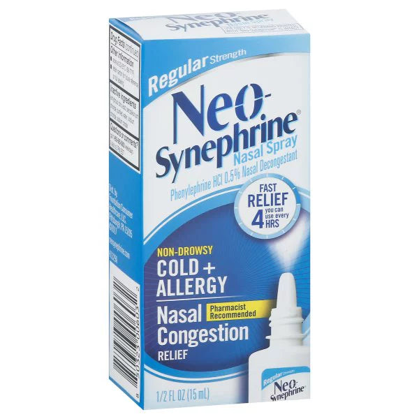 Neo Synephrine Spray para aliviar la congestión nasal, 0.5 fl. Onz.