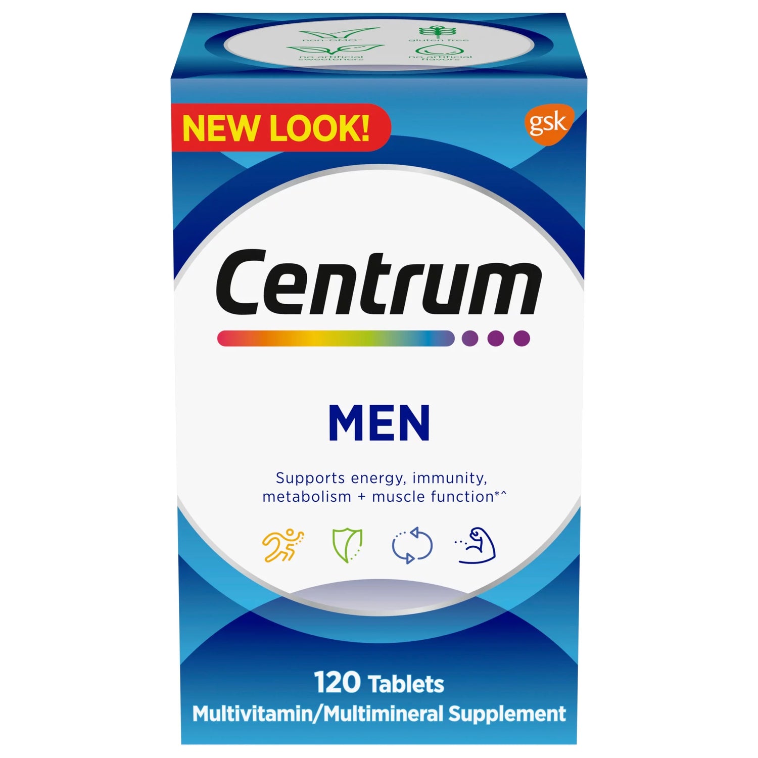 Centrum tabletas de suplemento multivitamínico para hombres, 120 unidades