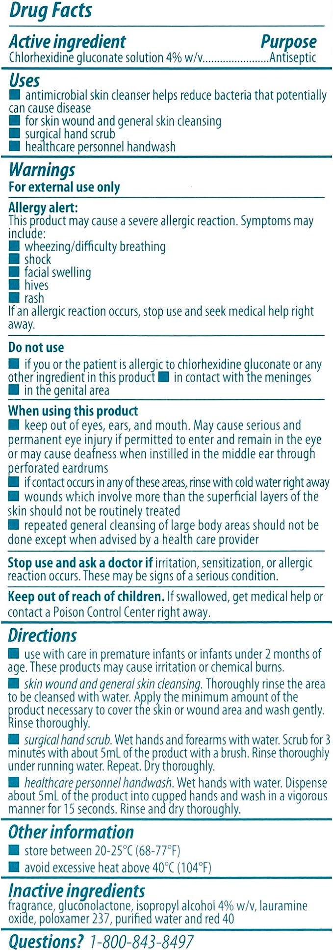 Hibiclens Jabón antimicrobiano, antiséptico y limpiador para la piel, 8 oz, para hospital domiciliario, 4% CHG