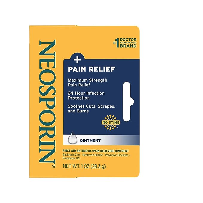 Neosporin Plus Alivio del dolor, ungüento antibiótico de máxima potencia
