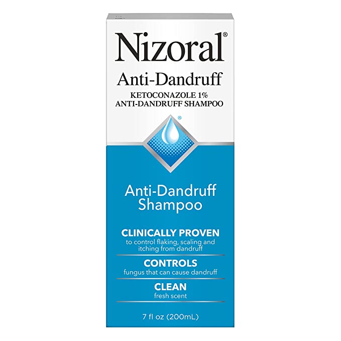 Champú anticaspa Nizoral con 1% de ketoconazol, aroma fresco, 7 onzas líquidas 