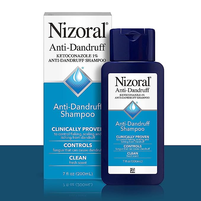 Champú anticaspa Nizoral con 1% de ketoconazol, aroma fresco, 7 onzas líquidas 