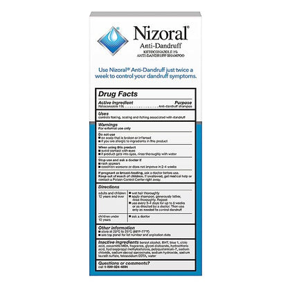 Champú anticaspa Nizoral con 1% de ketoconazol, aroma fresco, 7 onzas líquidas 