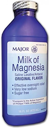 Suspensión de leche de magnesia mayor, 400 mg/5 ml, 16 oz 