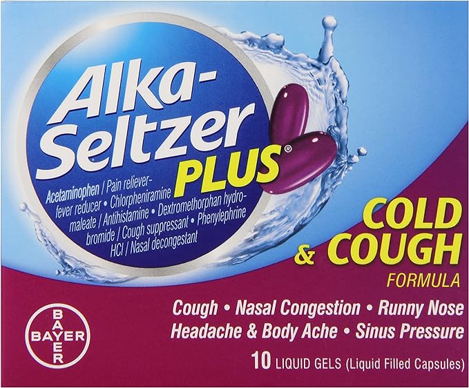 Alka Seltzer Plus Resfriado y Tos 10 Geles Líquidos