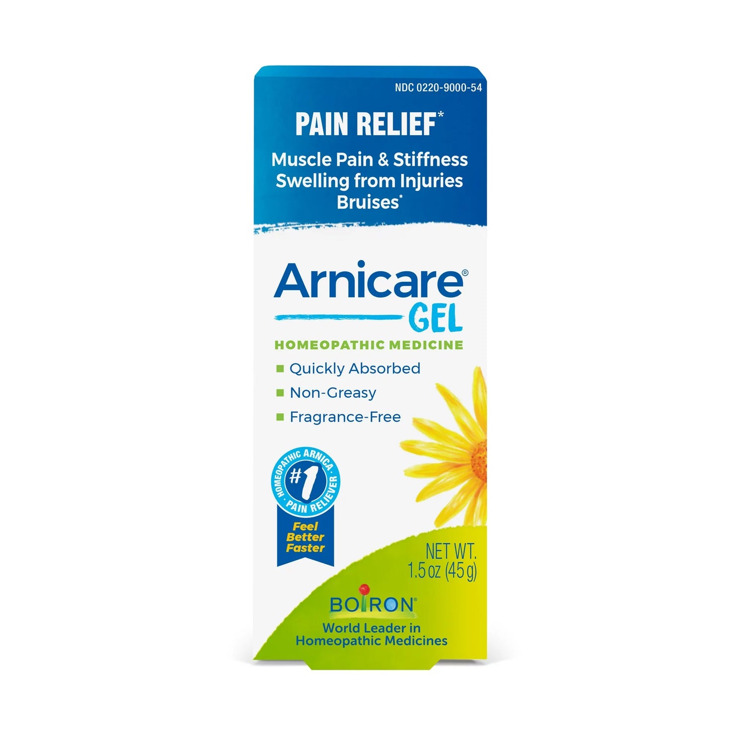 Boiron Arnicare Gel Pain Relief, Muscle Pain &amp; Stiffness, Swelling from Injuries, Bruising, 1.5 oz