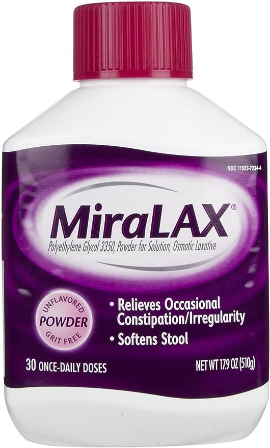 MiraLAX Laxante en polvo 30 dosis, 17.9 onzas 