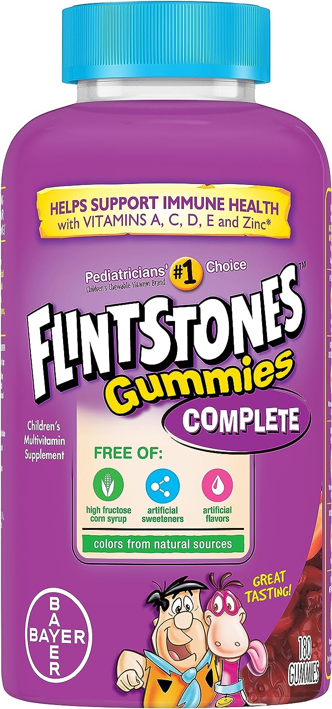 Flintstones Vitamins Complete Gummies, Kids Vitamins with Vitamin C for Toddlers and Children, Vitamins for Kids with Vitamin A, B6, B12, E & Zinc,