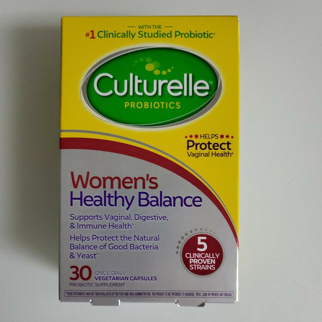 Culturelle Women’s Healthy Balance Daily Probiotics for Women - Supports Digestive, Vaginal and Immune Health, Occasional Diarrhea, Gas &amp; Bloating - Non-GMO 30ct
