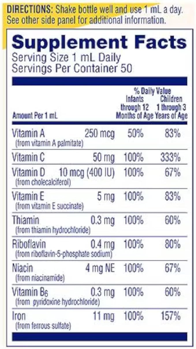 Enfamil Poly-Vi-Sol Multivitamin Supplement Drops with Iron 50 mL