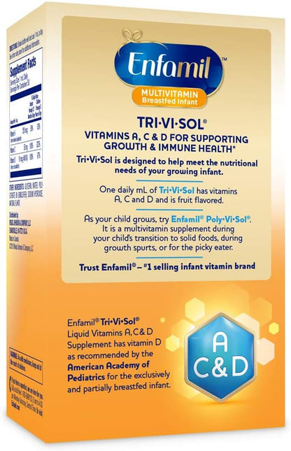 Enfamil Tri-Vi-Sol Supplement Drops, Vitamins A,D and C for Infants 1.66 fl oz (50 ml)