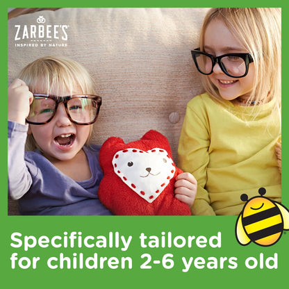 Zarbee’s Kids Cough + Mucus Daytime with Honey, Ivy Leaf, Zinc &amp; Elderberry, Mixed Berry, 4FL Oz