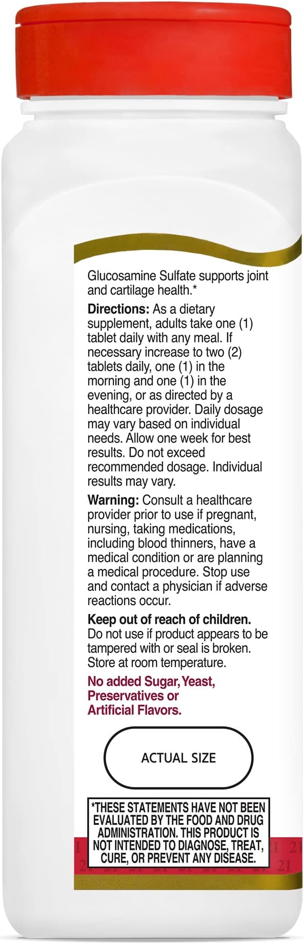 21st Century Glucosamine Relief® 1000mg Tablets, 120 Count