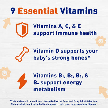 Enfamil Poly-Vi-Sol 8 gotas de suplemento multivitamínico para bebés y niños pequeños, apoya el crecimiento y el desarrollo, frasco cuentagotas de 50 ml 