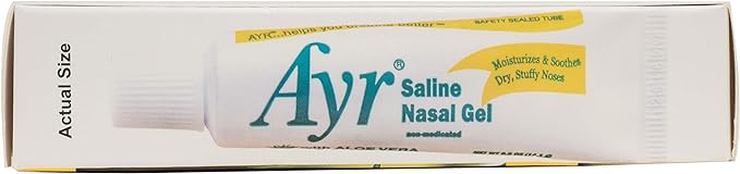 Gel nasal salino Ayr, con aloe calmante, tubo de 0,5 onzas (paquete de 1) 