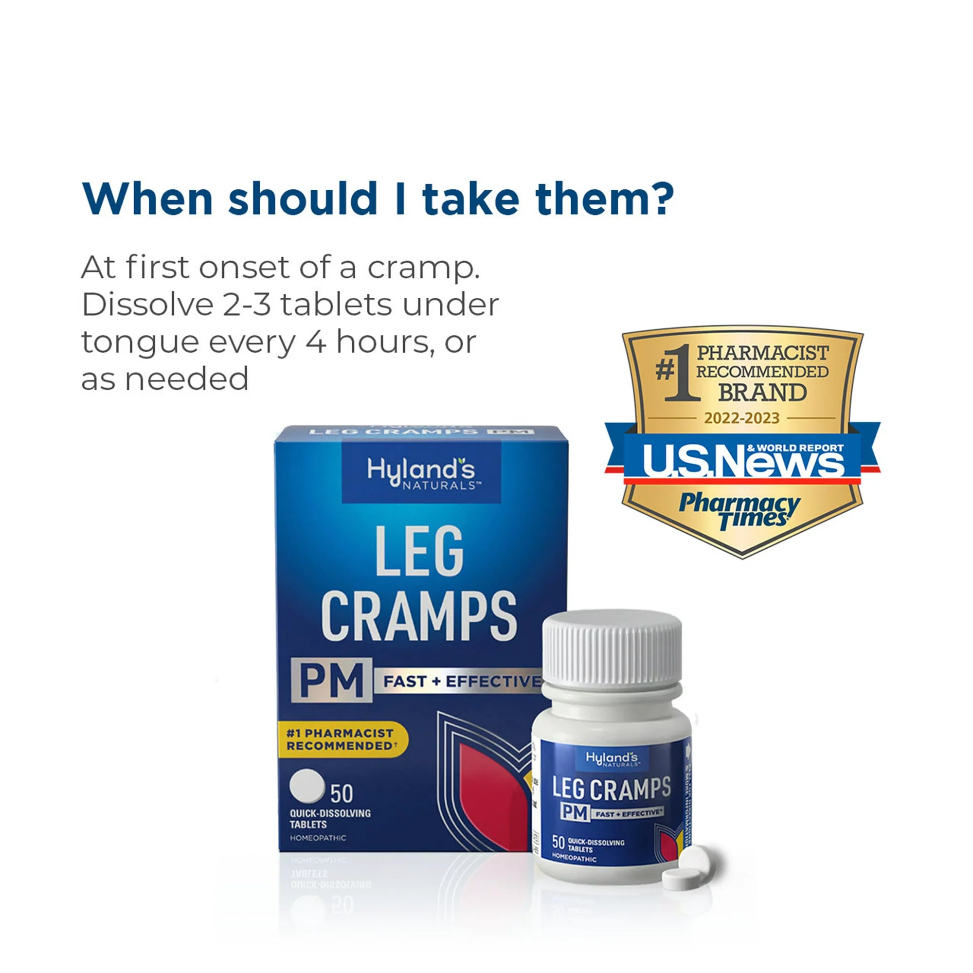 Leg Cramps PM Nighttime Cramp Relief Homeopathic (50 Tablets)