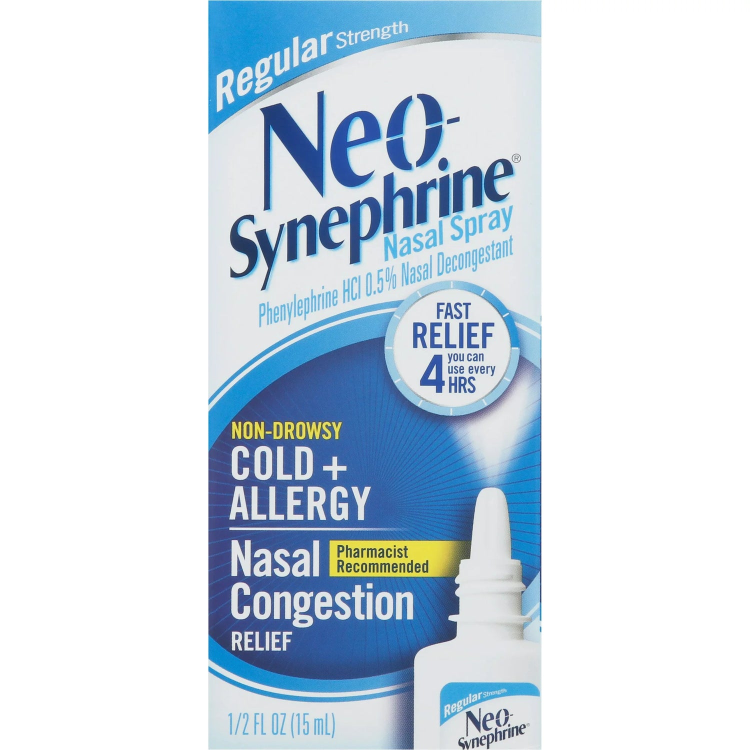 Neo Synephrine Nasal Congestion Relief Spray, 0.5 Fl. Oz.