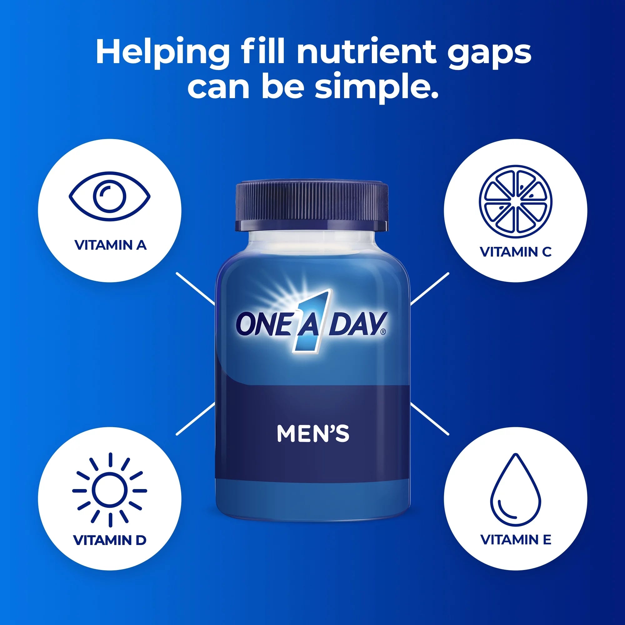 Tabletas multivitamínicas para hombres One A Day, multivitaminas para hombres, 100 unidades 