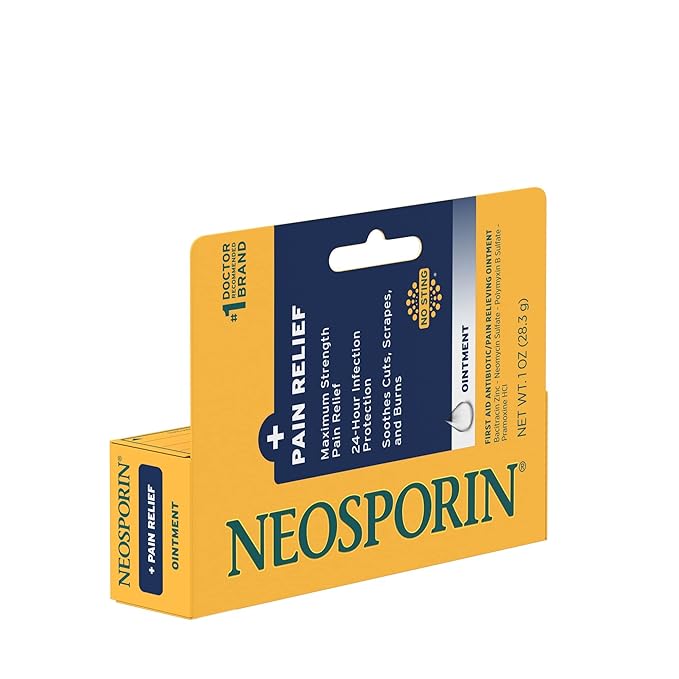 Neosporin Plus Alivio del dolor, ungüento antibiótico de máxima potencia 