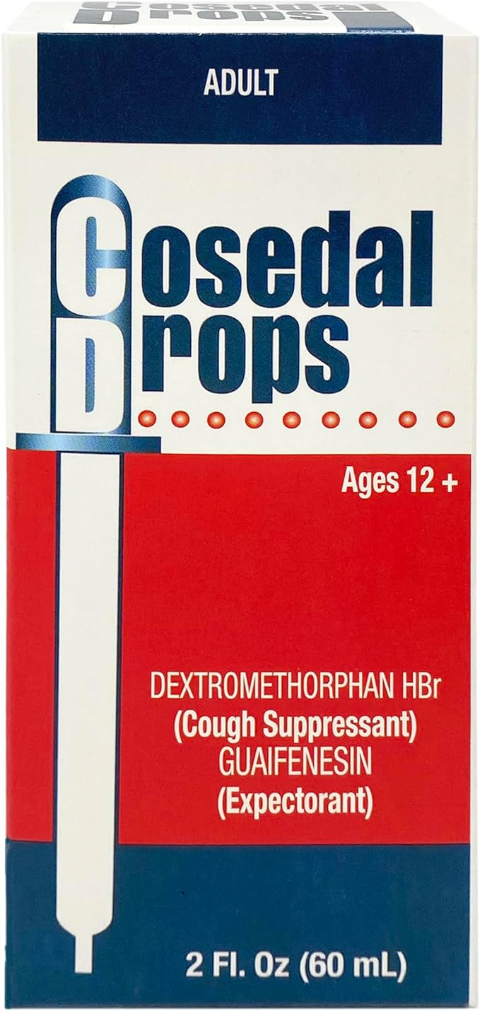 Cosedal Drops, Cough Suppressant, Expectorant, Soothing, Sore Throat (2 Fl Oz/Pack of 1)
