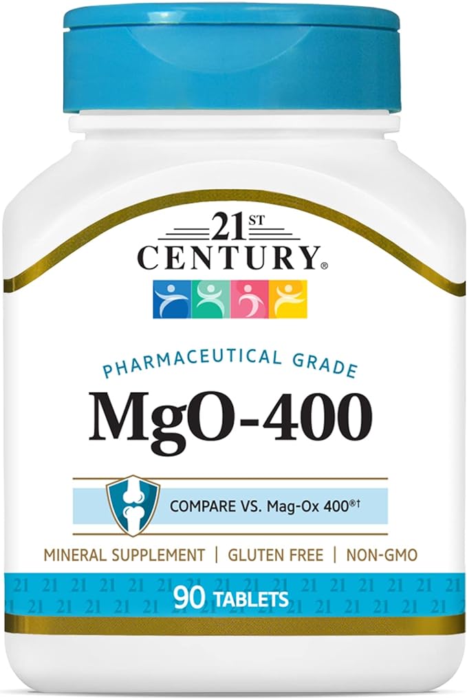 21st Century mgO 400 mg Tablets, 90 Count