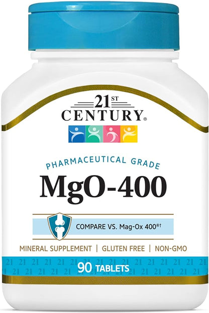 21st Century mgO 400 mg tabletas, 90 unidades