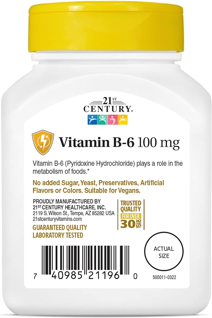 21ST CENTURY® VITAMIN B-6 100 mg